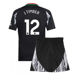 Arsenal Jurrien Timber #12 Uit tenue Kids 2024-25 Korte Mouw (+ Korte broeken)